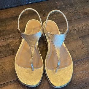 Gold Via Spiga Thong Sandals